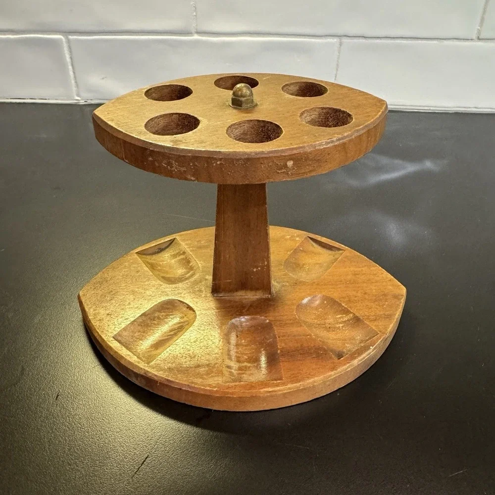Pipe Weekly Rotation Wooden Pipe Rack‎ 6 Pipe Holder Man Cave Fathers Day Gift